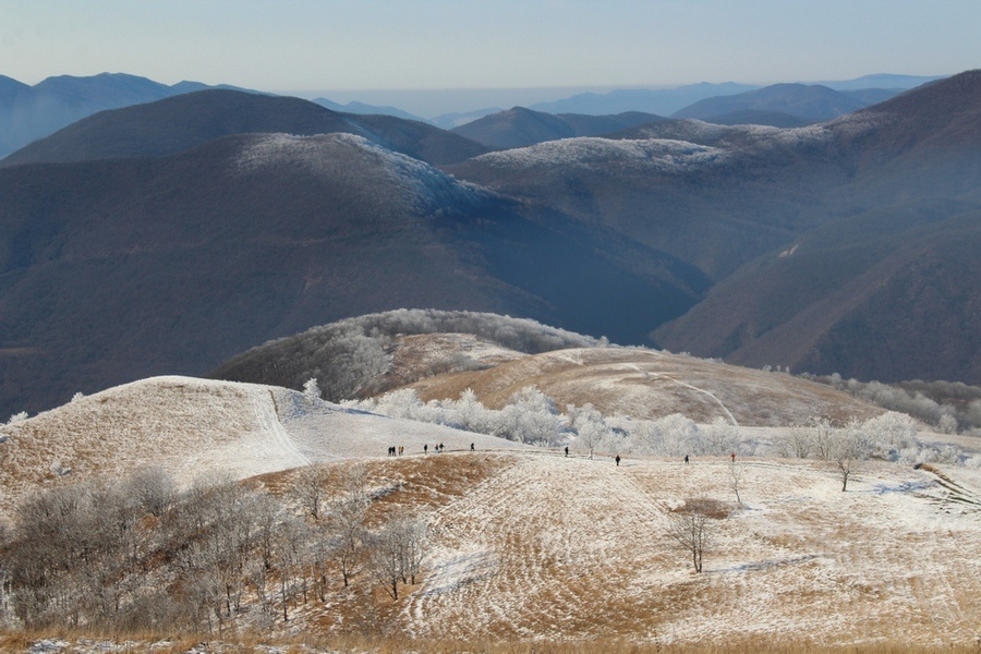 Гора Облего зимой. Походы из Краснодара